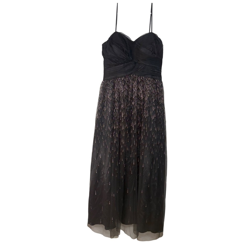 Hailey Logan by Adrianna Papell Gray Sparkle Jewel Tulle Gown Dress 19/20